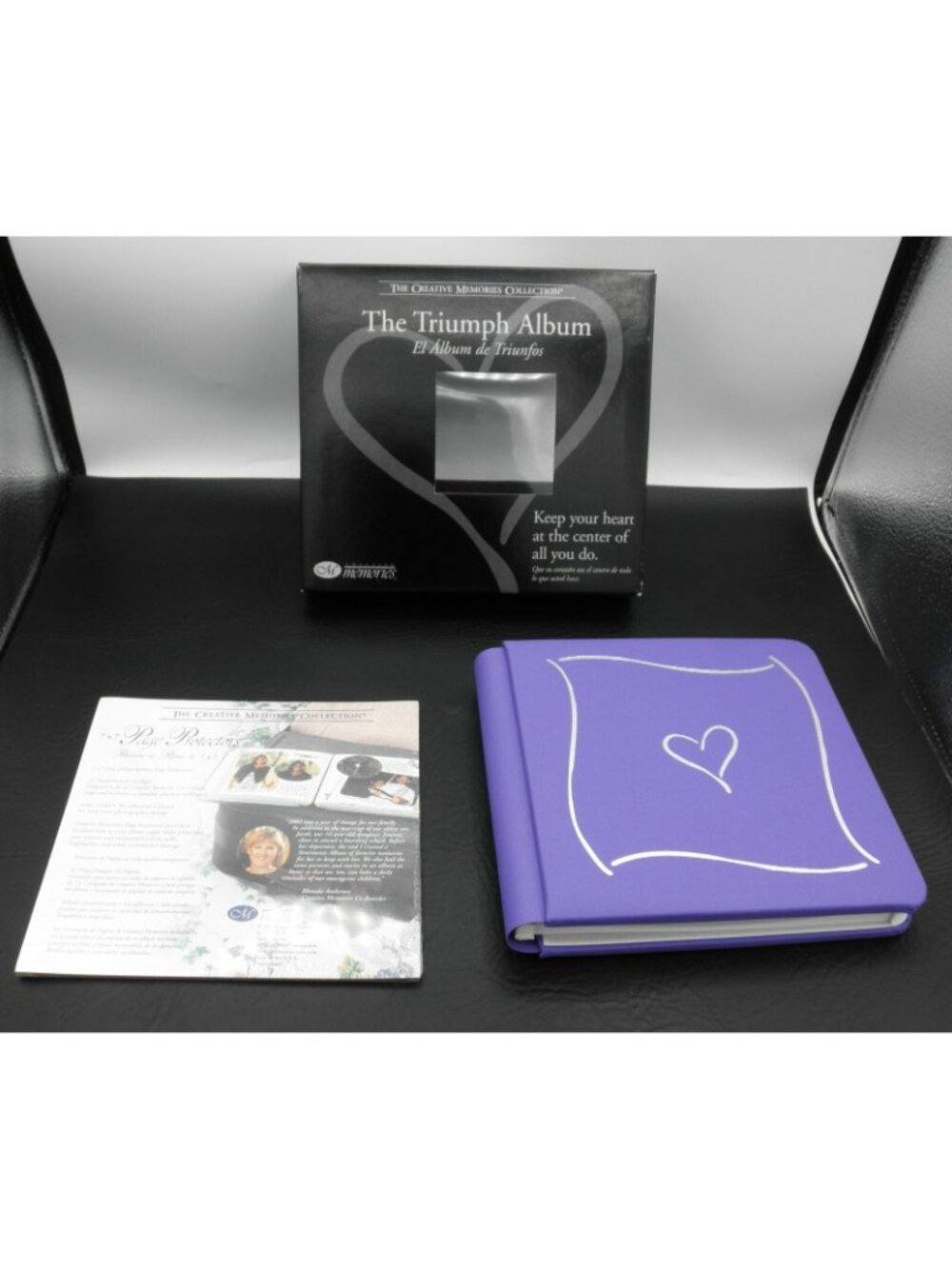 Creative Memories TRIUMPH ALBUMS-Purple Covers HEART and FORGET ME NOT Set of 2 - Picture 8 of 12
